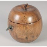 A GOOD APPLE TEA CADDY 4ins diameter.