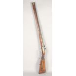 A GERMAN FLINTLOCK SPORTING GUN, dated 1768, 13 bore octagonal 29.5 in barrel, indistinctly signed &