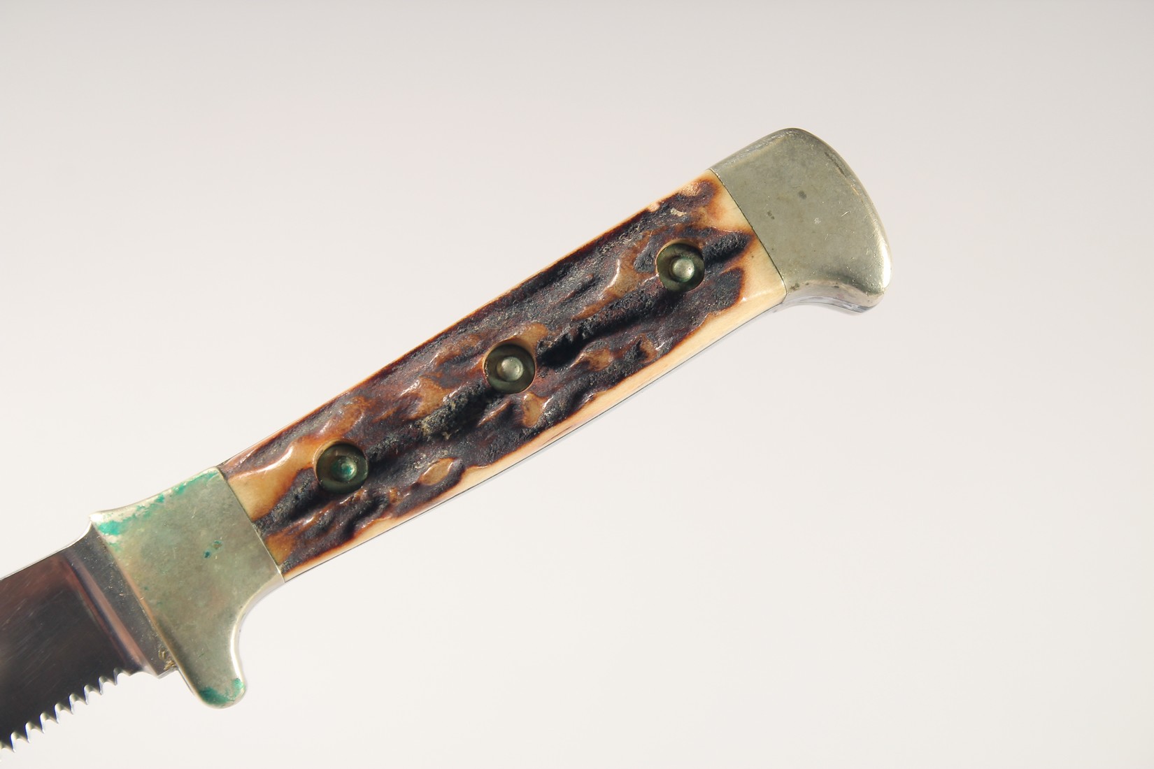 AN EICKHORN SOLINGEN KNIFE with antler handle, 7.5" long. - Image 3 of 3