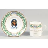 ROYAL WORCESTER, The Remember Nelson Collection Cup and Saucer, boxed.