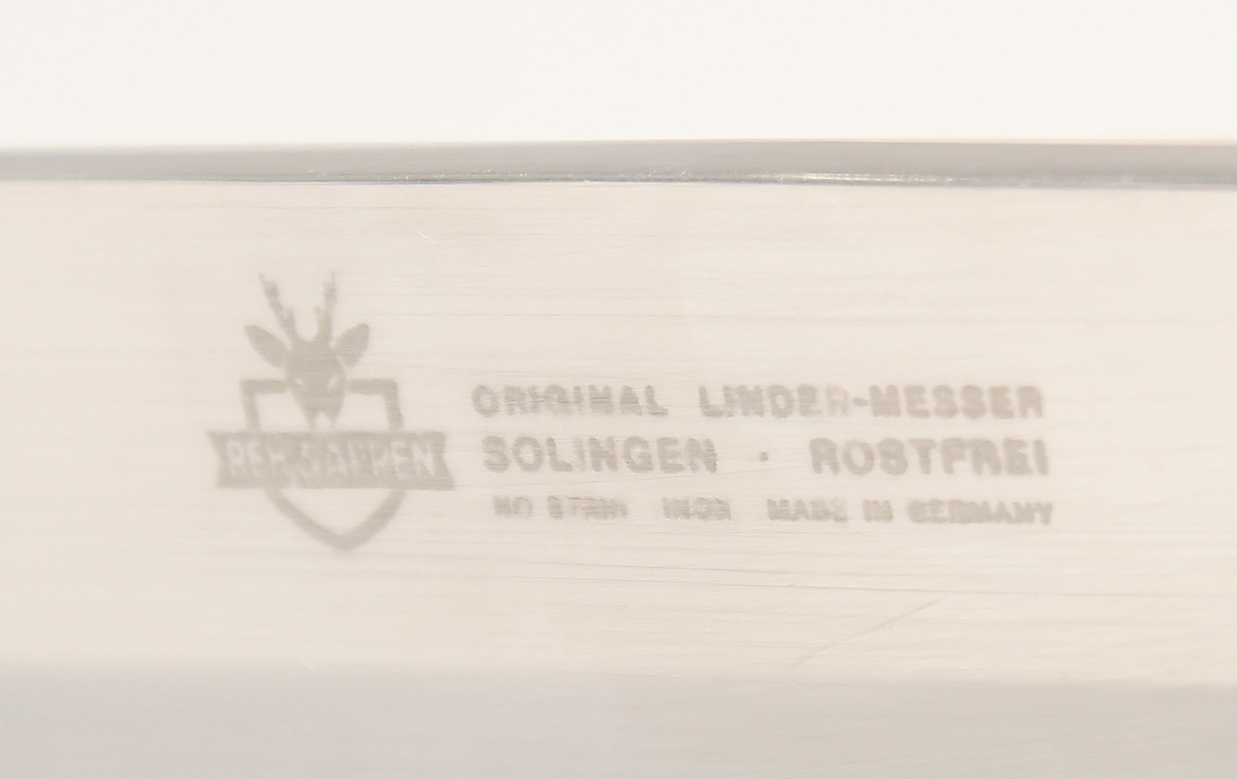 THE ORIGINAL LINDER-MESSER SOLINGEN KNIFE, with antler handle in a leather case. - Image 4 of 7