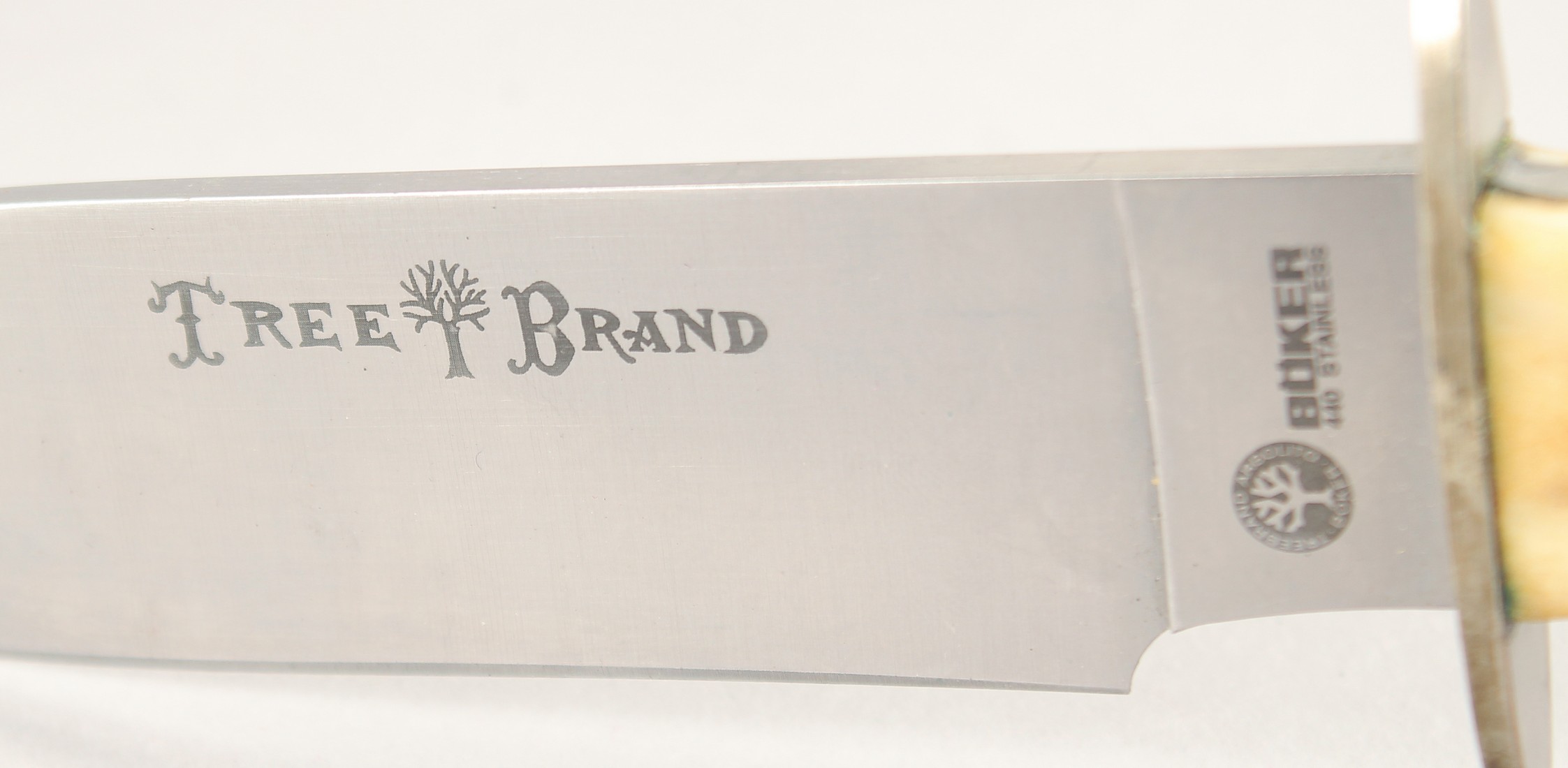 A TREE BRAND BOXER 440 STAINLESS STEEL KNIFE, with antler handle, 10" long. - Image 2 of 4