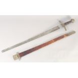 A THEATRICAL REPLICA OF A GERMAN EXECUTIONER'S SWORD, early 20th century, wide 33in blade with 3