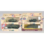 SOLIDO, Military, combat car, French truck, Dodge 4x4, Half Track, boxed, (4).