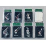NAPOLEONIC WARS, a set of eight French and British soldiers in perspex (8).