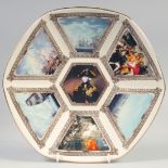 WADE, Vice Admiral Lord Nelson, octagonal plate, 10" diameter, boxed.