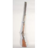 A MASSIVE GERMAN PERCUSSION RIFLE, circa 1850, heavy .700 octagonal 36in barrel, adjustable rear