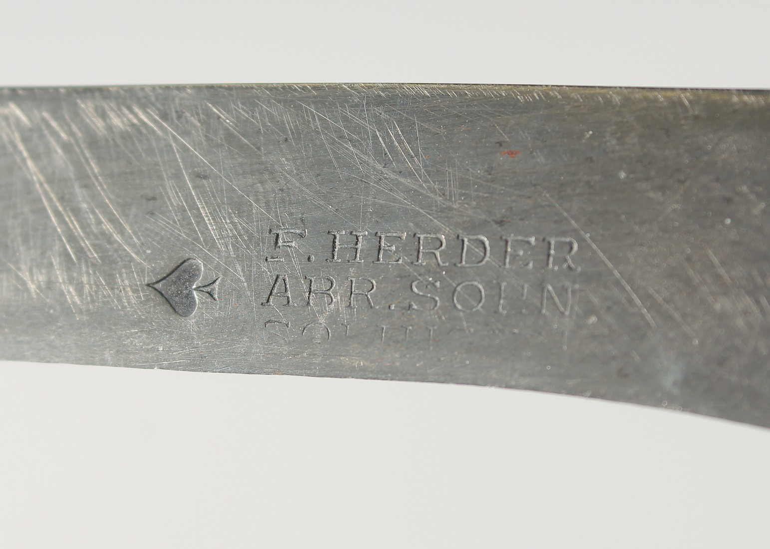 FRIEDRICH HERDER ARR SOHN, a silver handle knife and fork, 12" long. - Image 10 of 10