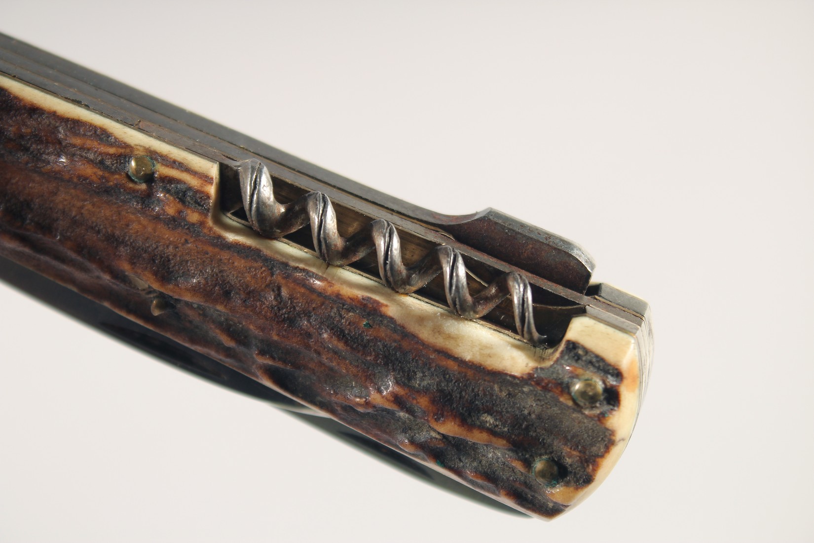 A PUMA ROSTFREI COMBINATION POCKET KNIFE, with antler handle, 4.5" long. - Image 3 of 3