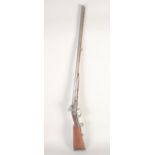A DOUBLE-BARRELLED GERMAN PERCUSSION SPORTING GUN, round 16 bore 33in barrels signed 'P Ebert in