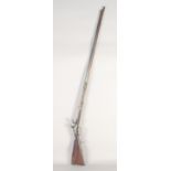 A FINE GERMAN FLINTLOCK SPORTING GUN, circa 1740, Spanish form 18 bore 44in barrel signed at the