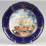 SPODE MARITIME ENGLAND PLATE, no.4, The Battle of Trafalgar no 742, boxed.