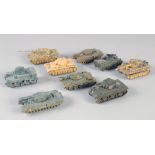 CORGI, TEN VARIOUS SMALL TANKS (10).