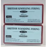 W. BRITAIN, British Kneeling Firing, 41154, British Standing Firing, 41153, boxed. (2).