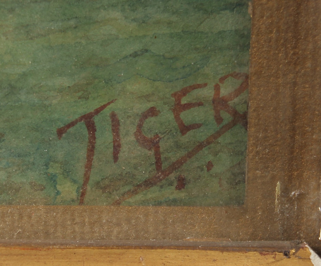 Tiger, A pair of river landscapes with trees and rocky mountains beyond, watercolours, both - Image 3 of 9