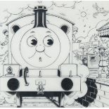 Tim Marwood (1954-2008) British, 'Thomas' No 40, 'Percy's Playtime' 1, pen drawing, framed,