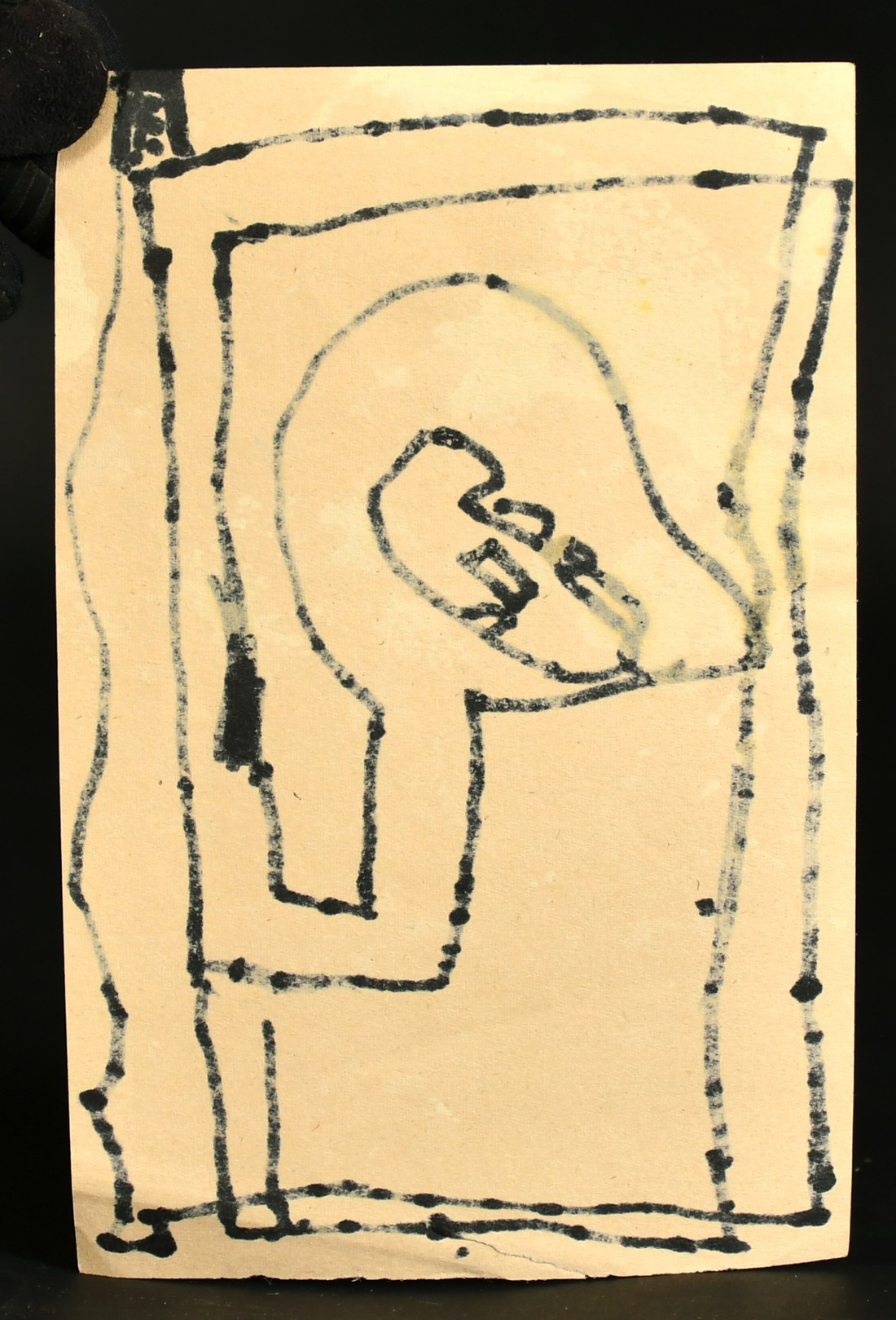 Circle of Jean Arp, An abstract form, ink on paper, 8" x 5", (20 x 13cm), (unframed), (a/f). - Image 3 of 3