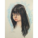 Sonia Lenoir (20th Century), a head study of a female, pastel, signed, 22.5" x 18" (57 x 46cm).