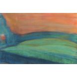 Jeff Hoare (1923-2019) British, 'Sunset II', pastel, titled and dated 2014 verso, 15.5" x 23.25", (