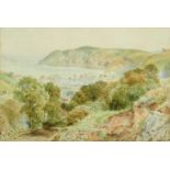 Ebenezer Wake Cook (1843-1926) British, A view of Lynton with a coastal landscape beyond,