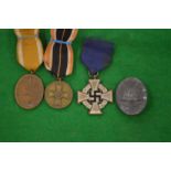 A group of four German 1939 military medals.