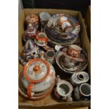 A collection of Japanese Imari and Kutani china.