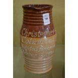 Royal Doulton salt glazed jug commemorating Christopher Columbus.