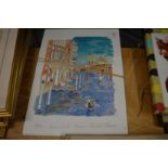 Colour prints depicting Venice etc.