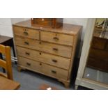 A mahogany chest of drawers.