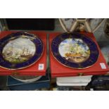 Two boxed Spode maritime plates.