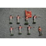 A good collection of cast and painted soldiers, average height 4.5", all labelled.