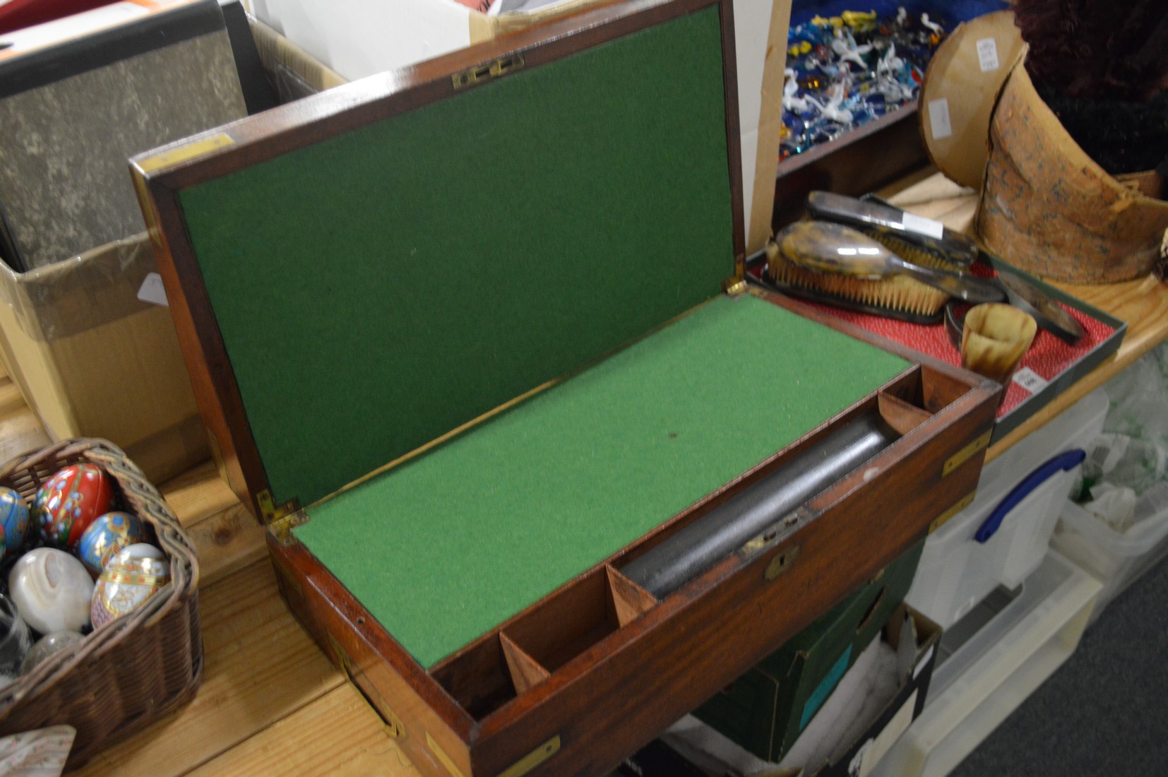 A good brass bound mahogany writing slope. - Image 2 of 2