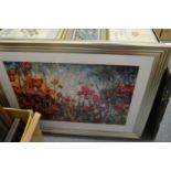 A large colour print depicting poppies.
