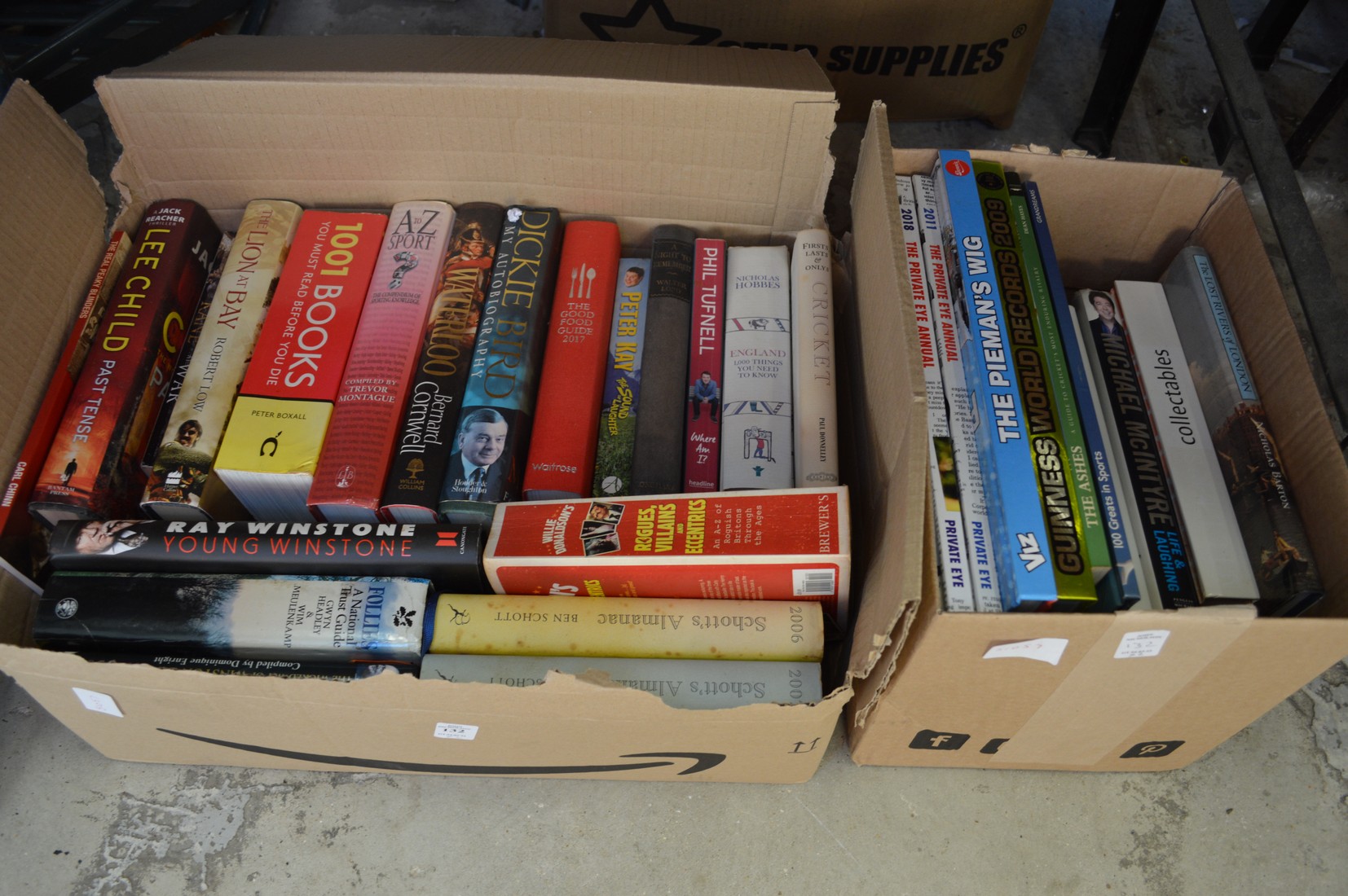 Two boxes of books.