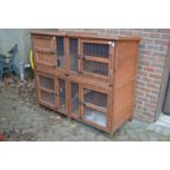 A double height rabbit hutch.