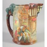 A ROYAL DOULTON LARGE LIMITED EDITION JUG "THE PIED PIPER" No. 304 / 600, with original