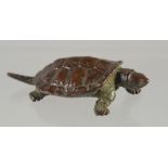 A JAPANESE BRONZE TURTLE. 2.25ins.