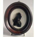 AN OVAL SILHOUETTE OF JOHN, 1793 by MRS ISABELLA BEETHAM. Prov: Shirley North Collection, Bonhams,