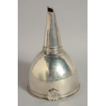 A GEORGE III SILVER WINE FUNNEL with crest. London 1790. Maker: E. M.