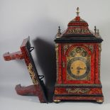 AN IMPRESSIVE GEORGE III DESIGN FAUX TORTOISESHELL AND ORMOLU BRACKET CLOCK with eight day