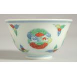 A CHINESE MING STYLE DOUCAI CUP, 8cm diameter.