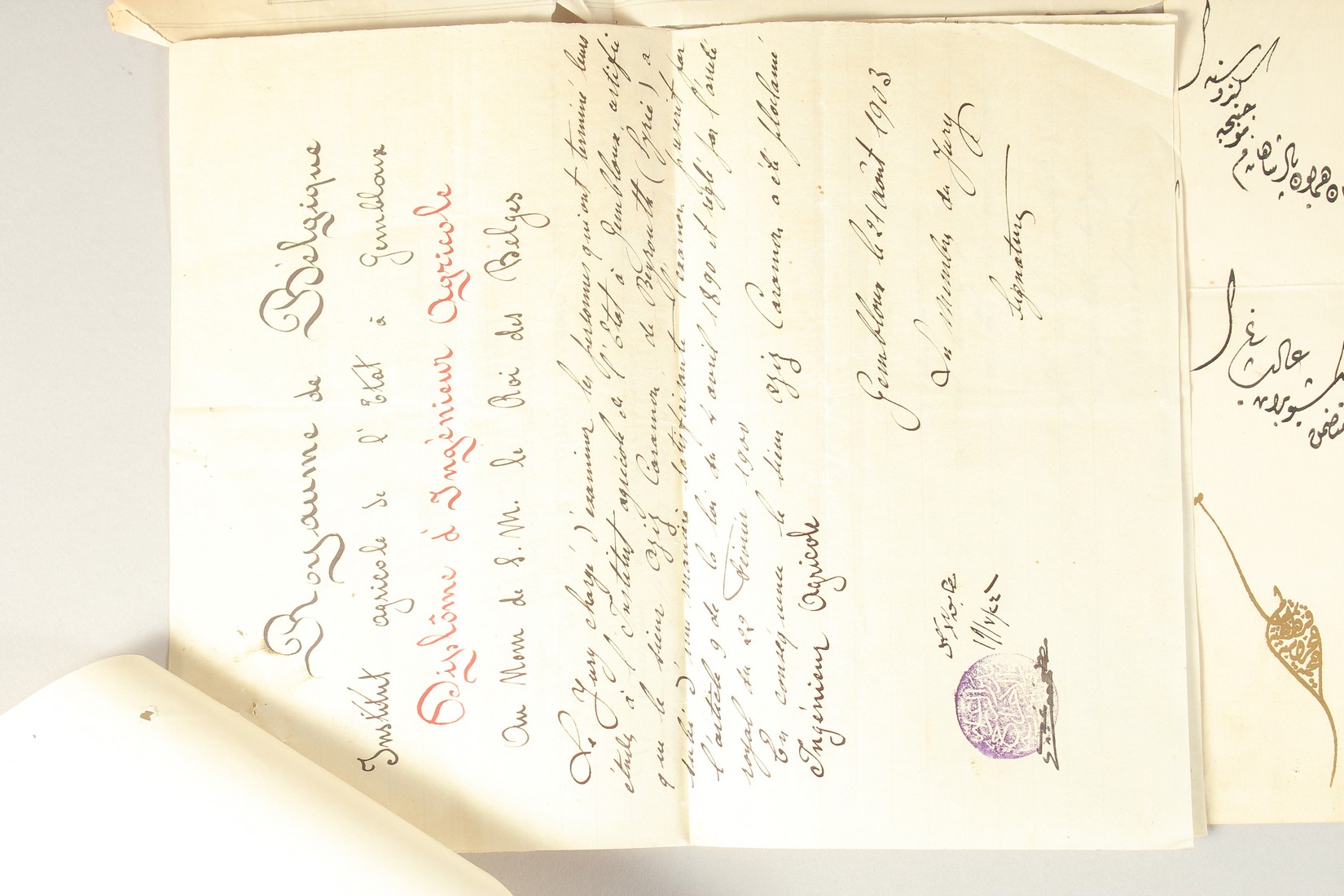 THREE OTTOMAN FIRMAN DOCUMENTS, two documents signed and dated, 19th century, (3). - Image 2 of 3
