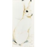 Edwin Penny (b.1930) Study of a white rabbit, drawing, signed and dated '82, 7.75" x 3.5", (