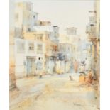 David Howell (b. 1939), a pair of watercolour scenes from Dubai, both signed, one 11" x 8.5" (28 x