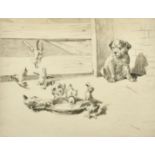 Leonard Robert Brightwell (1889-1983) British, 'The Gatecrashers', etching, signed and inscribed