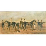 Charles Hunt after Harry Hall, 19th Century, 'The Great Match', aquatint with hand colouring, 25.