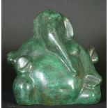 B. Vithal (1933-1992) Indian, 'Ganesha', a bronze sculpture of the Hindi deity, signed, H10.5" x