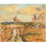 Paul Lucien Maze (1887-1979) French/British, an Autumn landscape in the South Downs, pastel, signed,