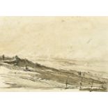 Muirhead Bone, a pencil signed print of a World War One scene along with three further World War One