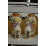 Two pairs of decorative vases.